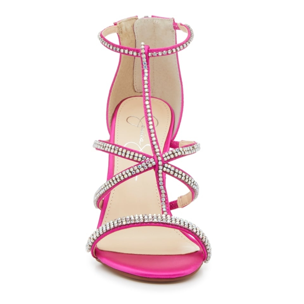 Jessica Simpson Women Elegant Pink Strappy Heels - Picture 2 of 6